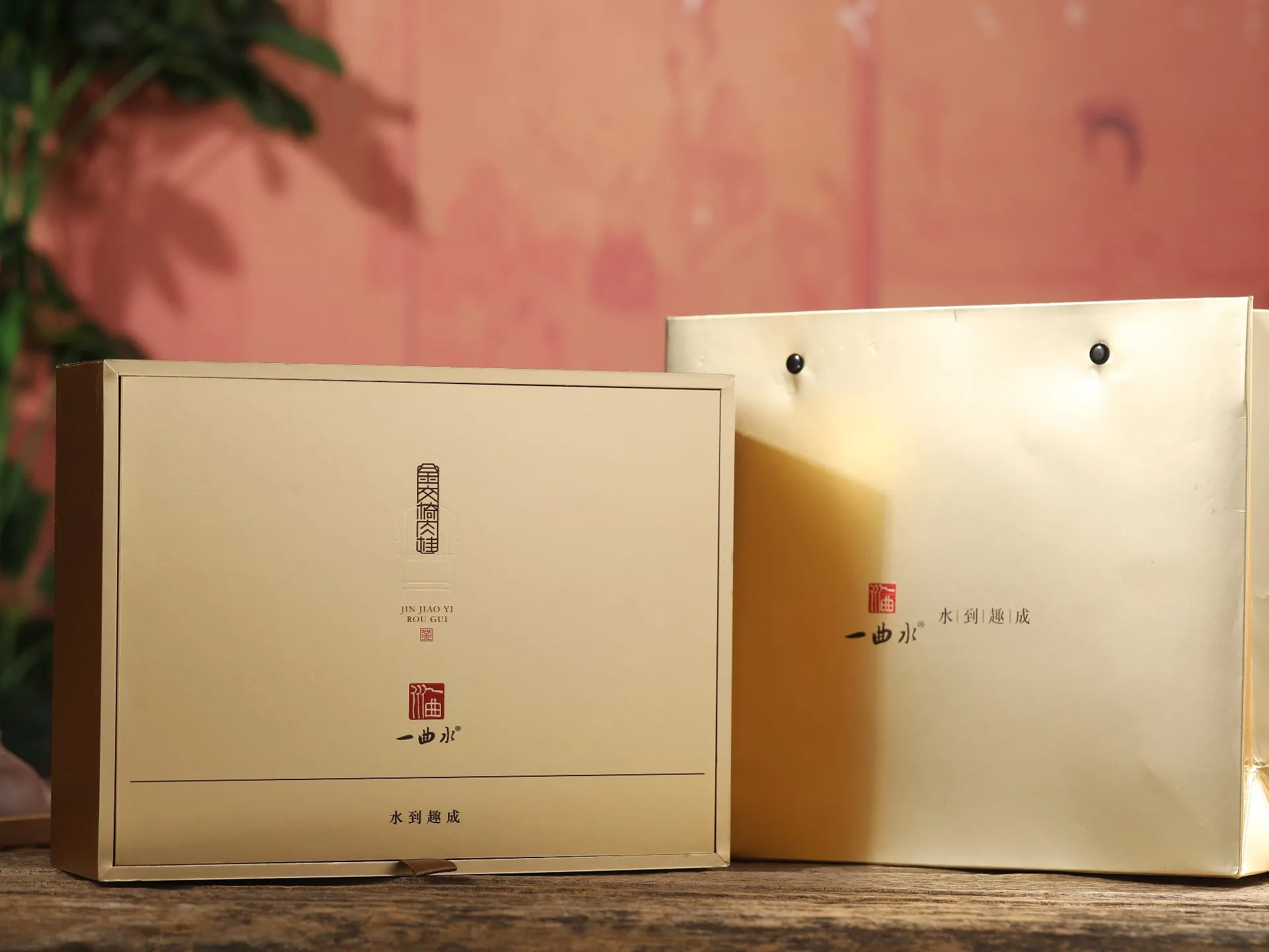 金交椅肉桂 · 全景礼遇（礼盒+手提袋+绿叶）