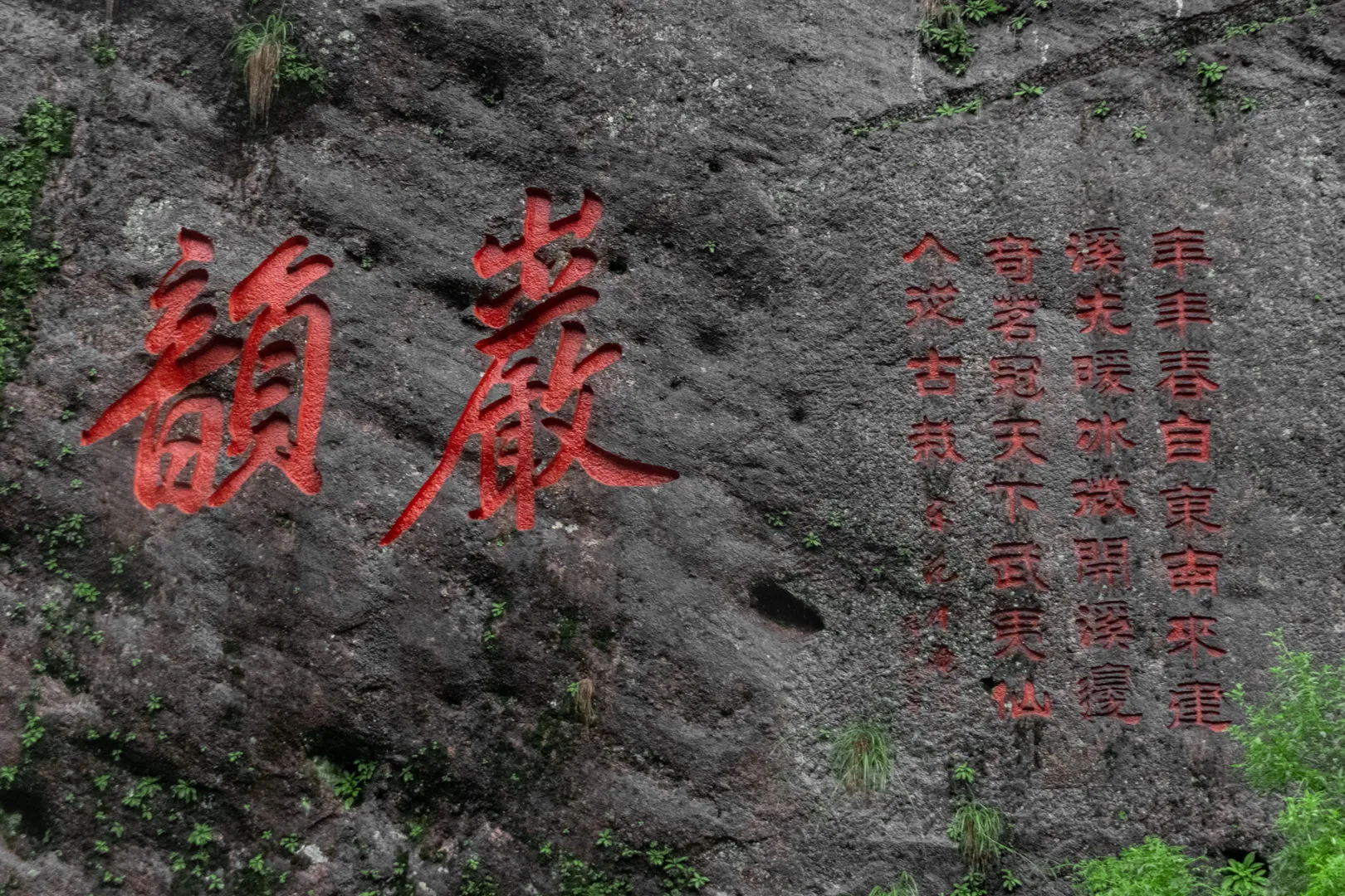 武夷山摩崖石刻“岩厳”二字，承载着千年正岩茶骨